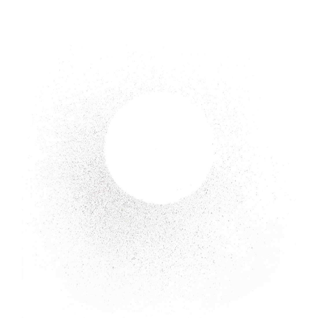 A light ink painting with a central white circle emerging from a subtly grainy surrounding.