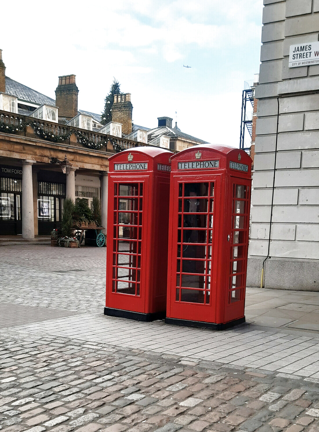 Red telephone booths